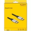 DeLOCK DisplayPort Cable 16K 60 Hz 2 m silver metal