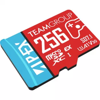 MicroSD Express memory card Team group APEX SD7.1 256 GB, red/blue