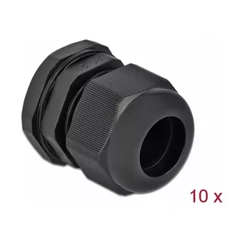 Cable Gland DeLOCK 60222 Black Plastic 10 pc(s)
