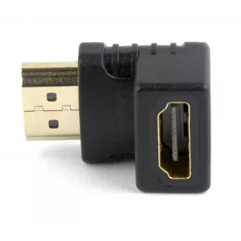 HDMI gender changer GEMBIRD A-HDMI90-FML, HDMI to HDMI, right-angle 90° adapter, black