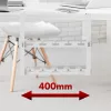 Under-desk cable organizer MACLEAN MC-104 W, 2-level steel tray, white, max load 5 kg, fits desk 0.5–5 cm