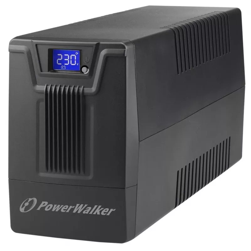 Uninterruptible Power Supply PowerWalker VI 800 SCL FR — Line‑Interactive UPS 0.8 kVA (480 W), 2 Type E outlets, USB, RJ-45/RJ-11, 12V 9Ah battery, tower, black