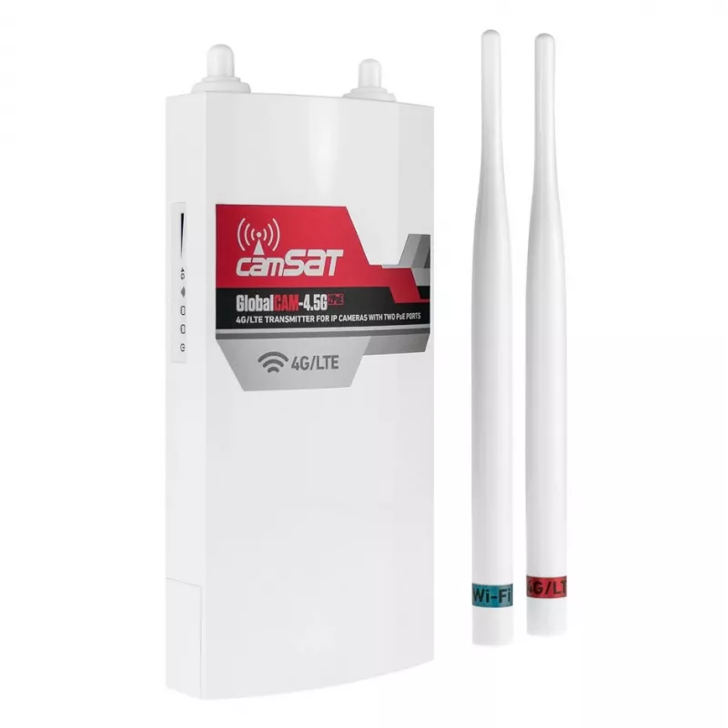 LTE / 4G / 3G EXTERNAL CAMSAT ROUTER GLOBALCAM-4.5G 2PoE