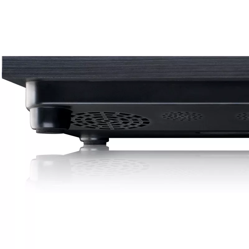 Belt-drive audio turntable Lenco LS-10 Black with built-in speakers, 33/45 RPM, RCA out, headphone jack