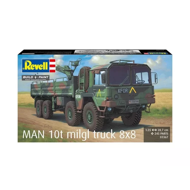 Plastic model kit REVELL Man 10T Milgl 8x8 Truck 1/35 scale