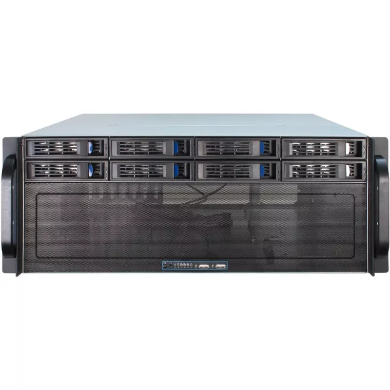 Server Case Inter-Tech 4U-4408 Rack Black, Silver