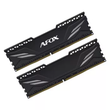 Desktop DDR4 RAM AFOX 2×16GB 3200MHz CL16 1.35V Unbuffered (32GB, XMP2, Rank1, Black)