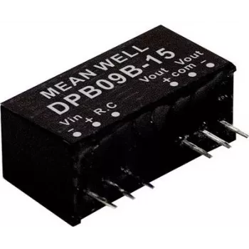 Power adapter/inverter mean well DPB09B-15 — 9 W output, 15 V output voltage, 18–36 V input