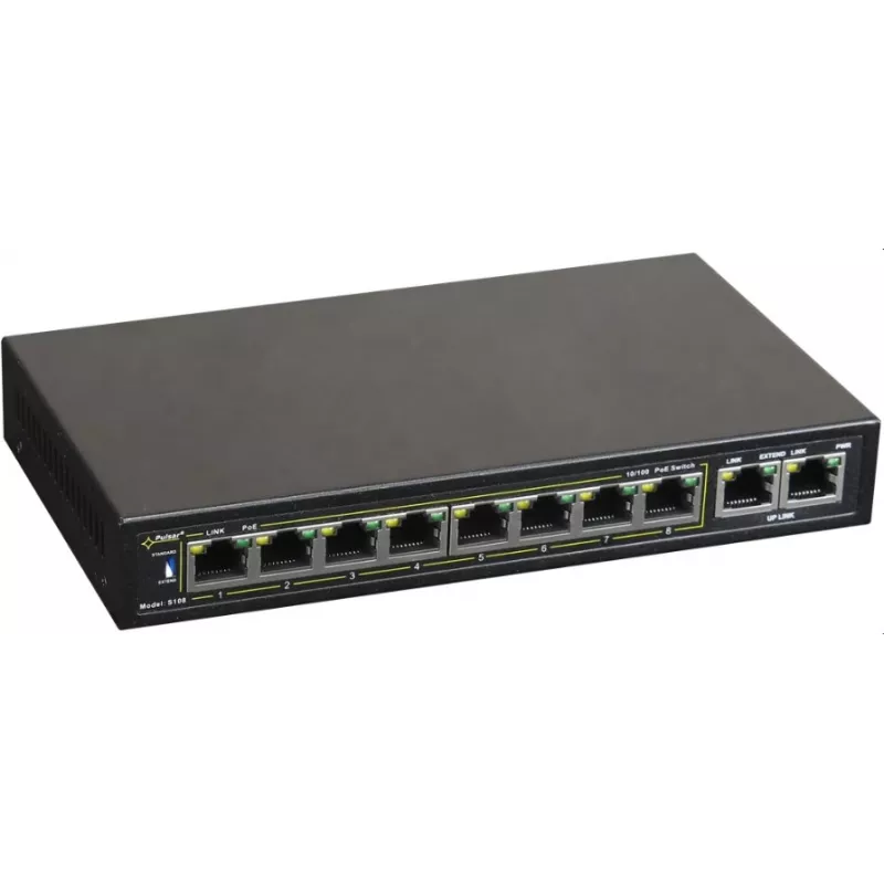 Network Switch PULSAR S108 Fast Ethernet Power over Ethernet