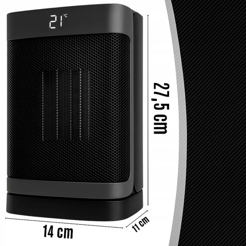 Extralink Ceramic Electric Tower Heater 1500W LED Remote