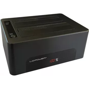 LC Power LC-DOCK-U3-V - HDD-Dockingstation mit Netzanzeige, Ein/Aus-Schalter Schächte: 1 - 2.5 / 3.5 gemeinsam genutzt (6,4 cm/8,9 cm gemeinsam genutz