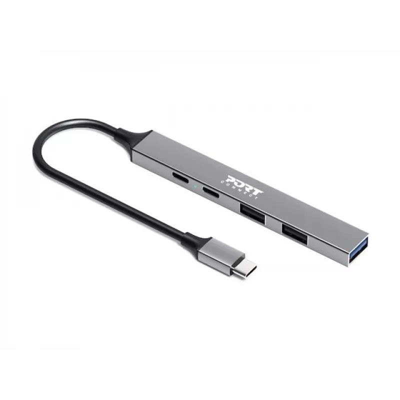 USB Hub Port Designs 900163 Type-C 5000 Mbit/s Silver