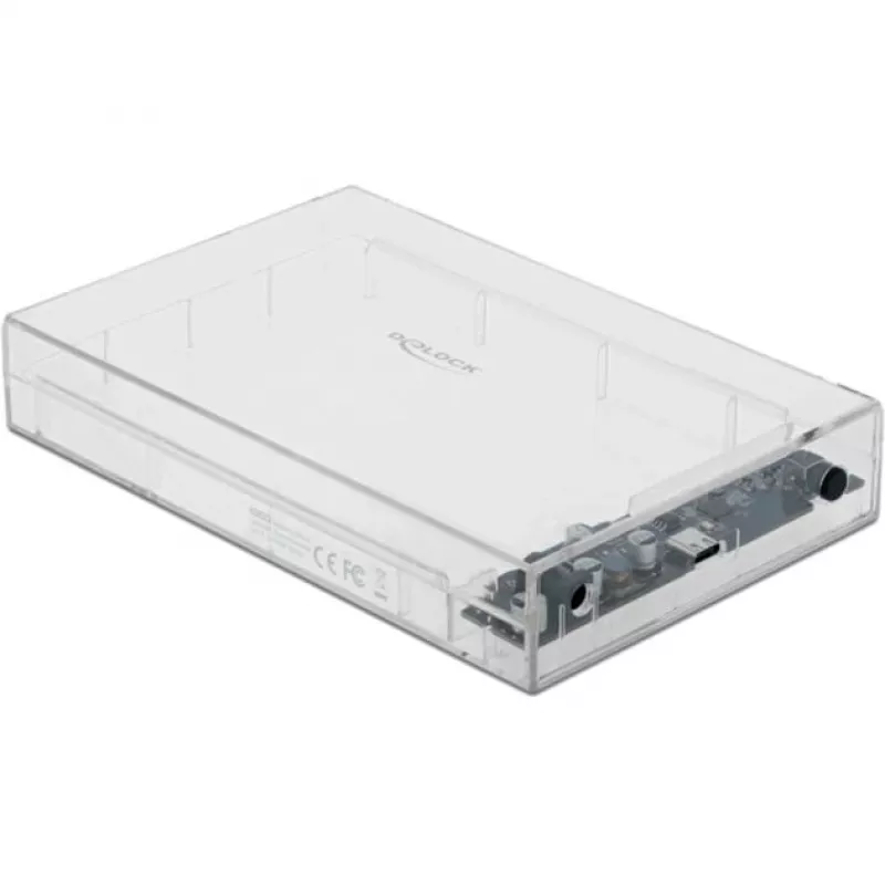 HDD/SSD enclosure DeLOCK 42623 Transparent 2.5/3.5 inch
