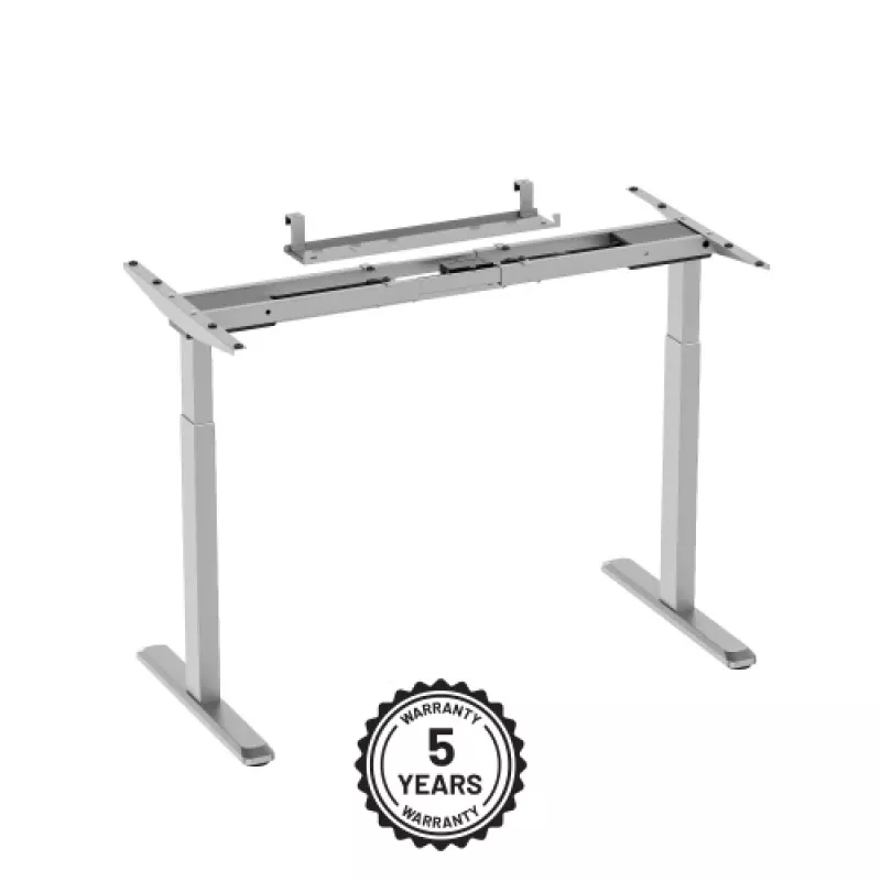 Adjustable Height Table Up Up Bjorn Gray, Table top L White