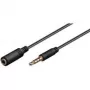 Wentronic Goobay 3,5mm-jack-Extension Cable, Black, 0.5 m - jack 3,5 mm-Plug (4-Pin, Stereo) > jack 3,5 mm-Socket (4-Pin, Stereo) (62476)
