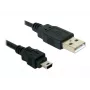 USB Cable DeLOCK 82252 USB 2.0 1.5m USB A Mini-USB B Black