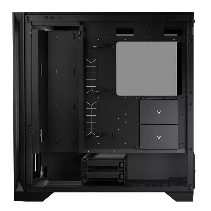 PC Case MODECOM VOLCANO EXPANSE S MIDI Black — tempered glass, USB-C, supports micro ATX, GPU up to 430 mm