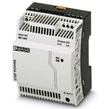 Phoenix Contact STEP-PS/ 1AC/12DC/5 - 100 - 240 V - PC - Germany - Black - White - -25 - 70 °C - -40 - 85 °C (2868583)
