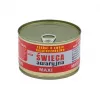 Emergency survival candle FULER HASKE Pro MAXI 410 g — natural soy wax, 72 h burn time, 99 mm × 65 mm, steel can