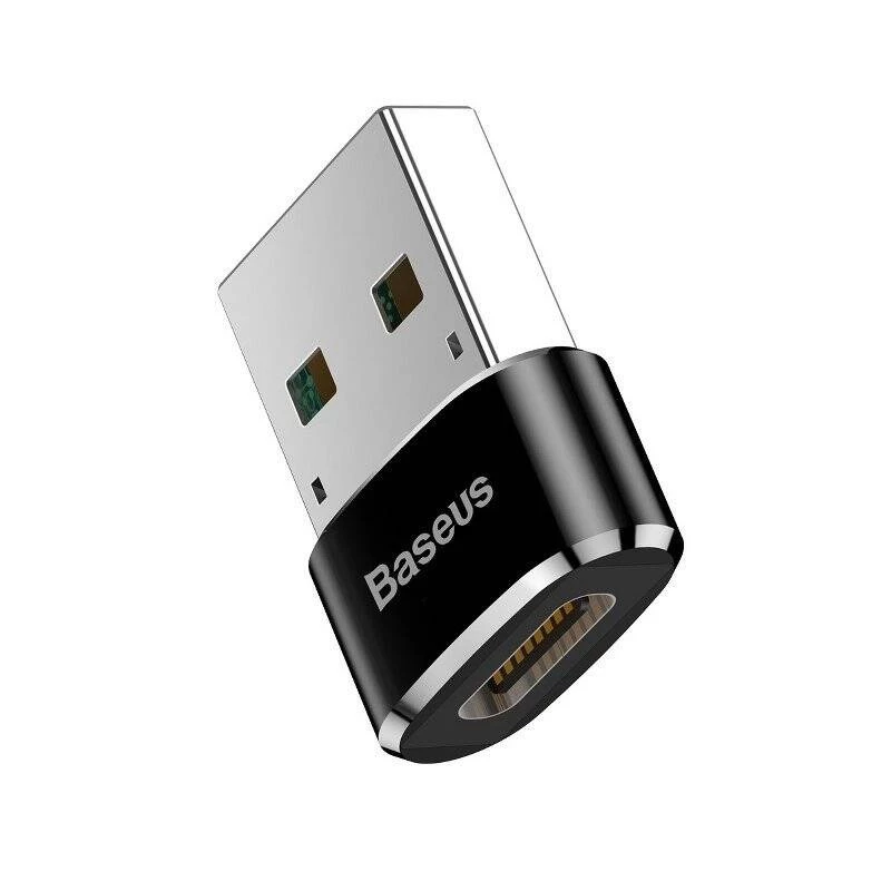 Baseus USB Male to Type-C Female Adapter Converter Black