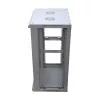 Wall mounted rack Extralink Rackmount cabinet 18U 600x600 Grey key lock