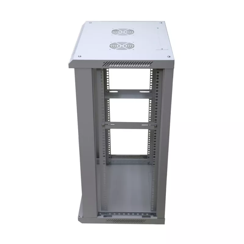 Wall mounted rack Extralink Rackmount cabinet 18U 600x600 Grey key lock