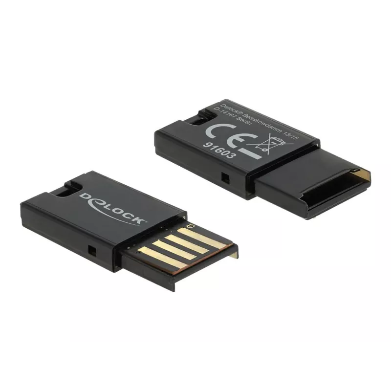 DeLOCK USB 2.0 Card Reader Black Micro SD MicroSDHC MicroSDXC 480 Mbit/s