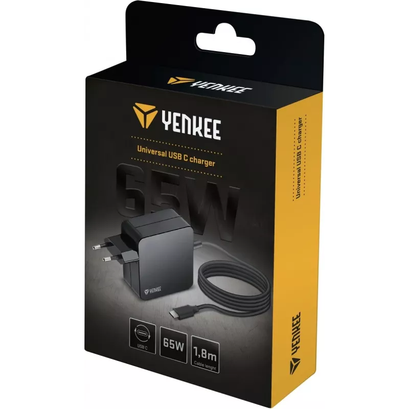 Universal power supply / Smartphone / Tablet / Laptop / Power Delivery Charger USB C 65W 1,8m