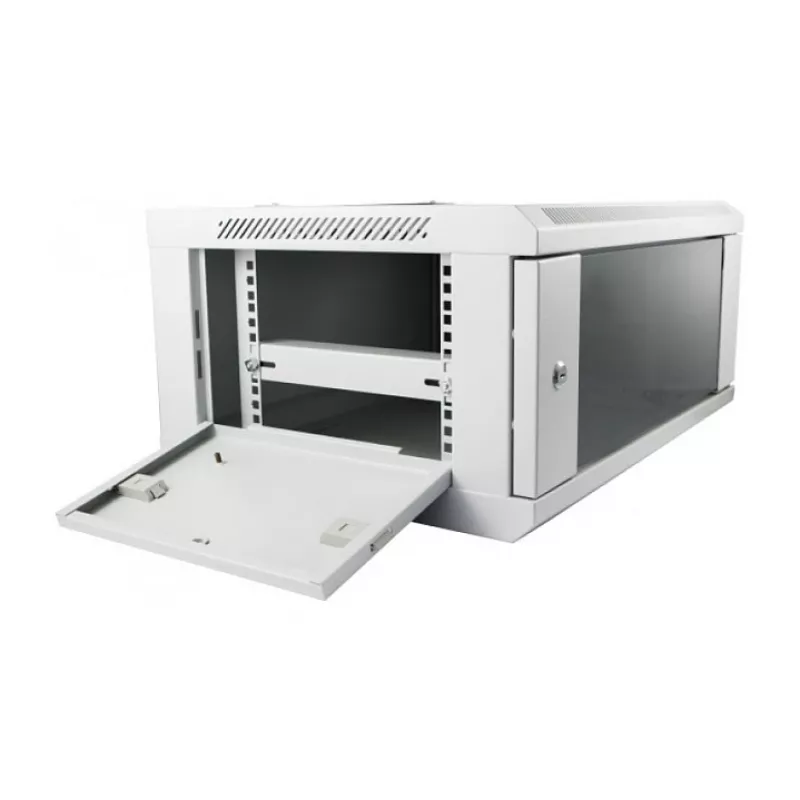 Wall-mounted rack cabinet ALLNET ALL-SMC6604GRAU 4U, grey, 50 kg capacity, key lock