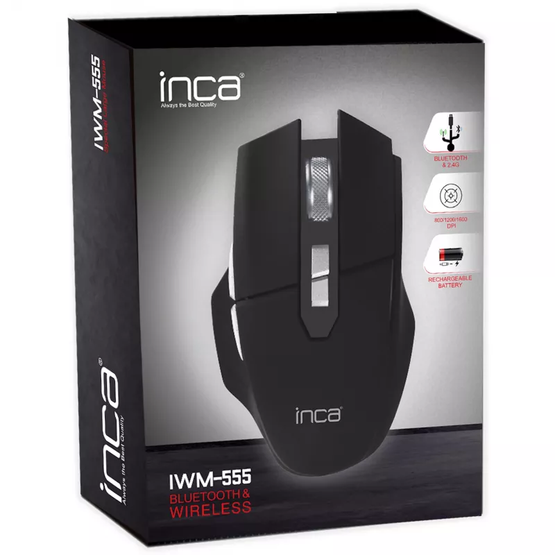 Cian Technology GmbH INCA Mouse IWM-555 Bluetooth & Wireless Battery USB-C SW retail - Mouse - Bluetooth