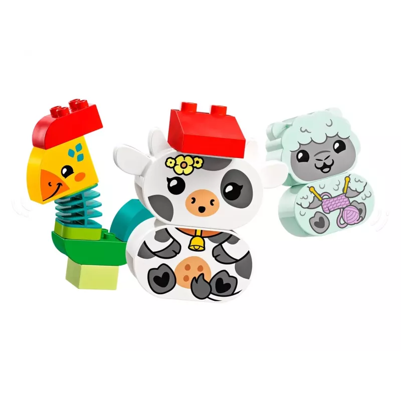 Construction toy LEGO DUPLO Animal Train 10412 — 19 pieces, for ages 1.5+, 170×60×430 mm