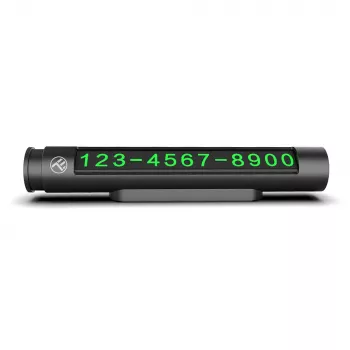 Temporary Car Parking Card Tellur TLL171251 — metallic black, displays two phone numbers