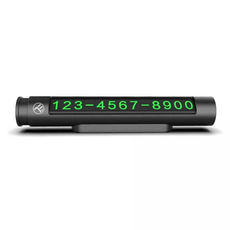 Temporary Car Parking Card Tellur TLL171251 — metallic black, displays two phone numbers
