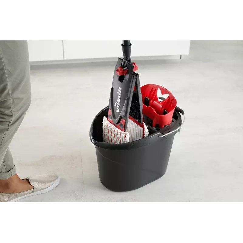 VILEDA mop Ultramax XL Box — washable microfiber 360° rotating head, foldable, for hard floors