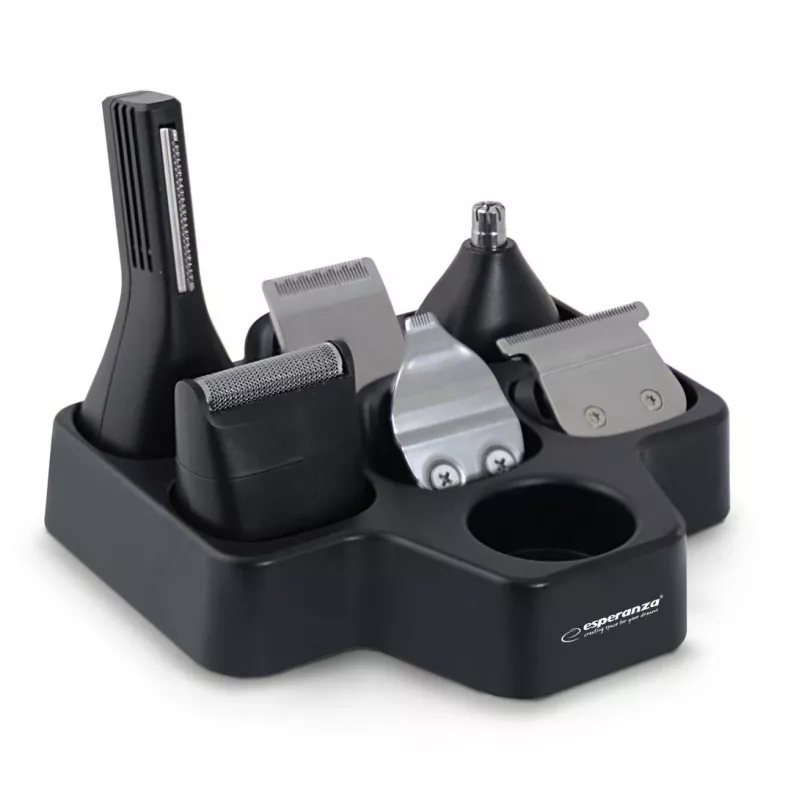 Hair clipper ESPERANZA ADONIS 7-in-1 cordless rechargeable, stainless steel blades, 8 combs, 1–12 mm, 90 min runtime