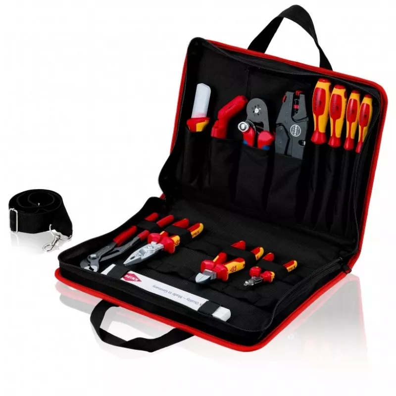 Knipex Tool Bag compact Electric - Black - Red - Polyester - 8 pockets - 410 mm - 290 mm - 60 mm (00 21 11)