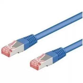 Wentronic Goobay CAT 6 Patch Cable, S/FTP (PiMF), Blue, 0.5 m - CCA Copper Mix (95462)