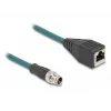 DeLOCK M12 Adapter Cable X-coded 8 pin male to RJ45 female 50 cm