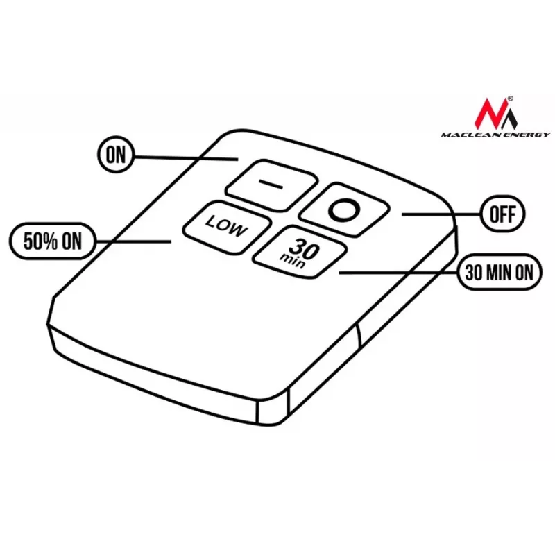 Maclean Energy MCE165 Remote Control LED Lamps Set, AAA Battieries, 6 Pieces in Set