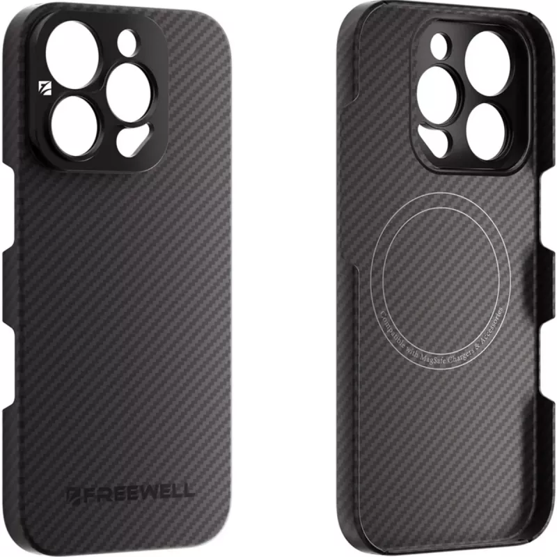 Protective Freewell case for iPhone 16 Pro Max with integrated 17mm lens mount