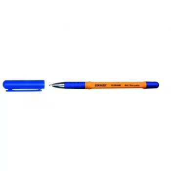 Ball point pen Stanger 18000300056 0.7 mm fine point with softgrip, blue ink