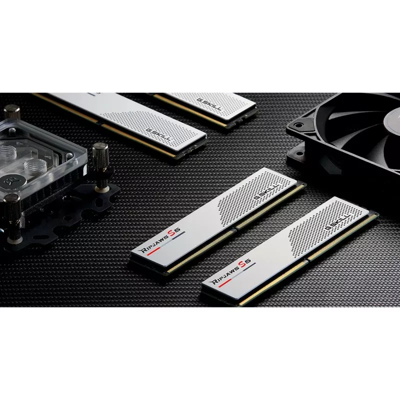 DIMM 64 GB DDR5-5600 (2x 32 GB) Dual-Kit, Memory White, F5-5600J3636D32GX2-RS5W, Ripjaws S5, INTEL XMP
