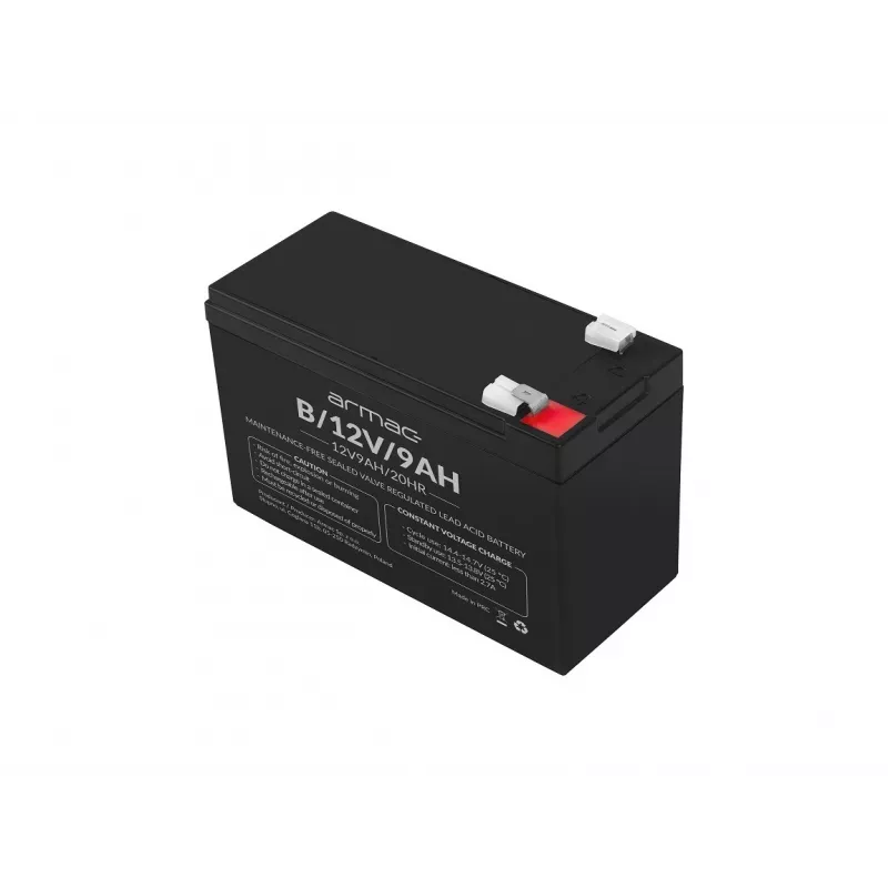 UPS battery ARMAC B/12V/9AH — Sealed Lead Acid 12V 9Ah, 1.8A charge, 122A max discharge, ABS housing, 65×151×94 mm