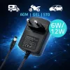 Battery charger QOLTEC model 52660 — 6V/12V, 6W charging unit