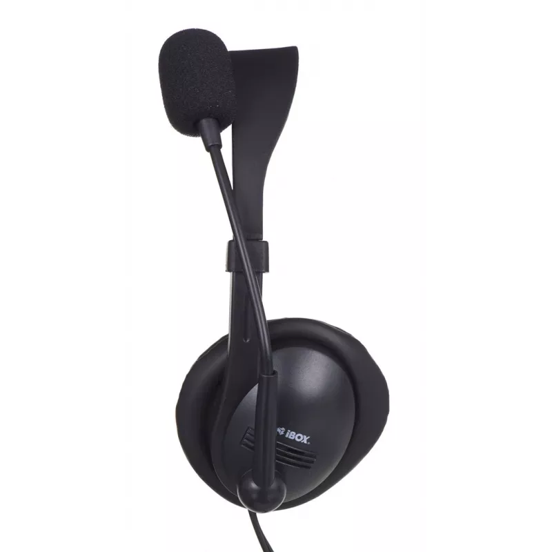 Wired binaural gaming headset IBOX W1MV — circumaural, 3.5 mm, 2 m cable, boom microphone