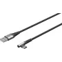 USB-C to USB-A Textile Cable with Metal Plugs (Space Grey/Silver), 2 m