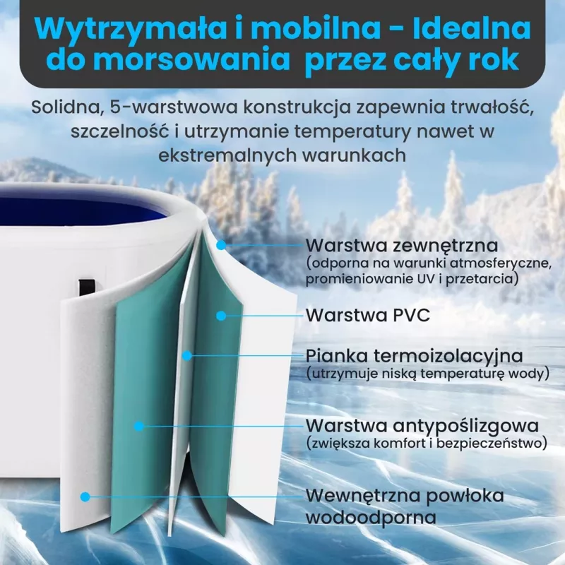 Extralink Ice Bath, Cold Plunge Tub, 150x80x65cm