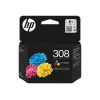 HP 308 Tri-color Original Ink Cartridge, Standard Yield, Cyan, Magenta, Yellow, Dye-based ink, 1 pc(s), 120 pages, Combo pack