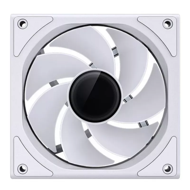 120mm case fan Jonsbo ZK-120W Reverse ARGB White, 120mm PWM, sleeved cable