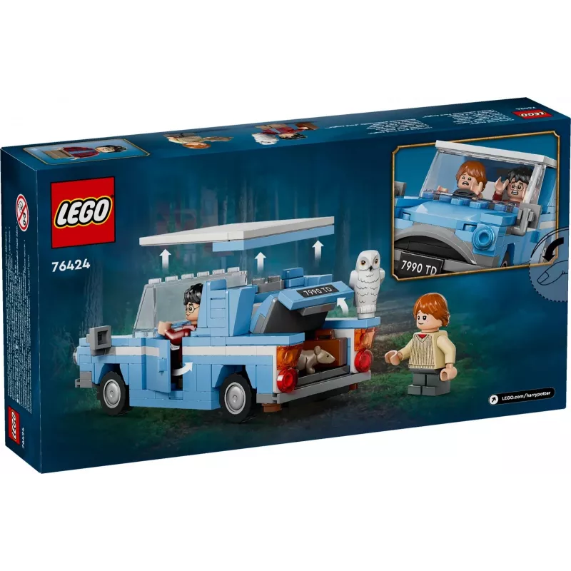 LEGO Harry Potter Flying Ford Anglia Car Toy for 7 Plus Year Old Kids Boys & Girls Buildable Model with Ron Weasley Character Minifigure and Hedwig